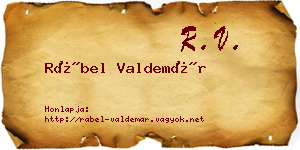 Rábel Valdemár névjegykártya